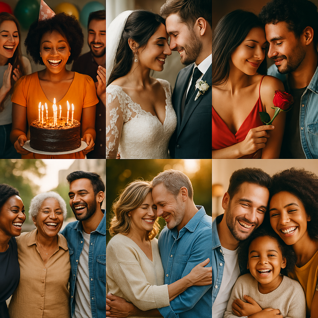 Collage of celebrations